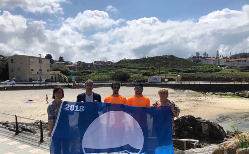O martes 3 de xullo tivo lugar o acto de izamento das Bandeiras Azuis nas praias de Area Grande e O Muíño coas que se marca o comezo da temporada de verán nestas dúas praias recoñecidas da Guarda.