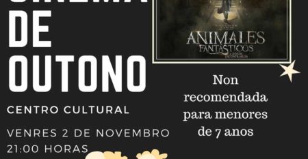 Cinema de Outono este venres na Guarda coa proxección de «Animales Fantásticos»