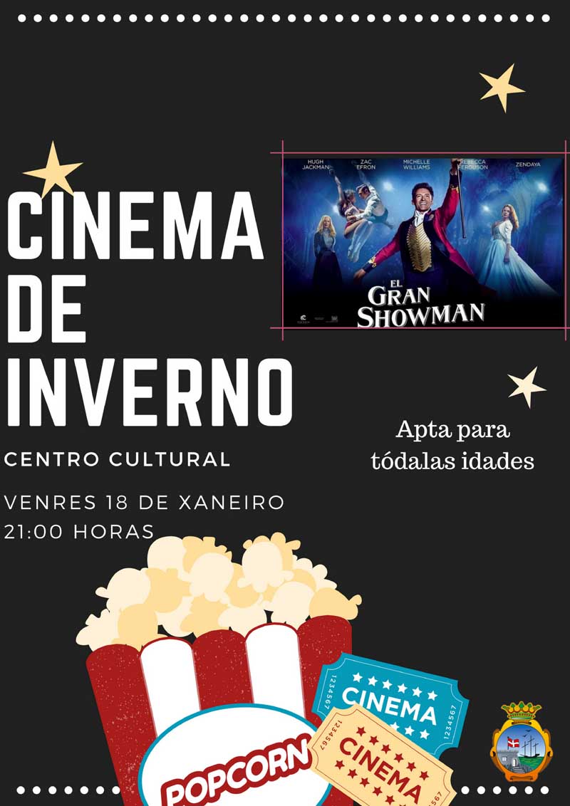 O Centro Cultural da Guarda acolle este venres ás 21:00h unha nova sesión do cinema de inverno coa proxección da película “O gran showman”, apta para todos os públicos.