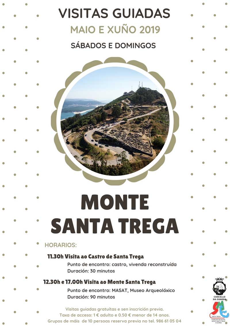 Ao igual que en anos anteriores, e na tempada previa ao verán, o Padroado do Monte Santa Trega organiza visitas guiadas para coñecer máis polo miúdo o patrimonio e a historia do Monte Santa Trega.