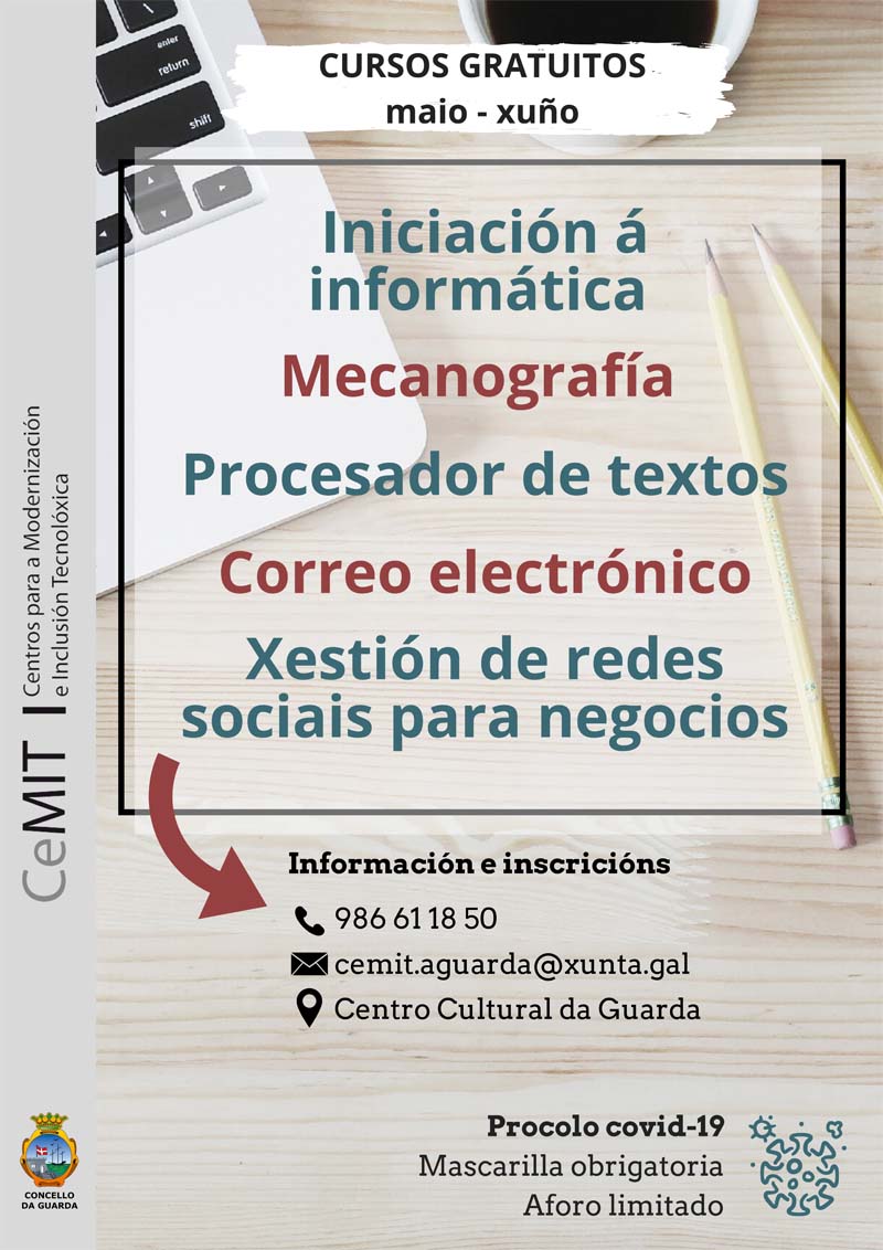 Novos cursos de alfabetización dixital de balde na Aula CeMIT da Guarda ...