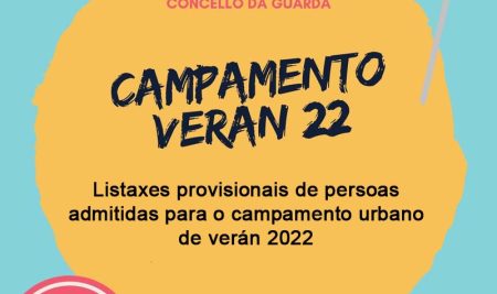 Listaxes provisionais de persoas admitidas para o campamento urbano de verán 2022