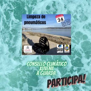 O Consello Climático Asesor Xuvenil da Guarda organiza unha recollida de pneumáticos no Río Miño