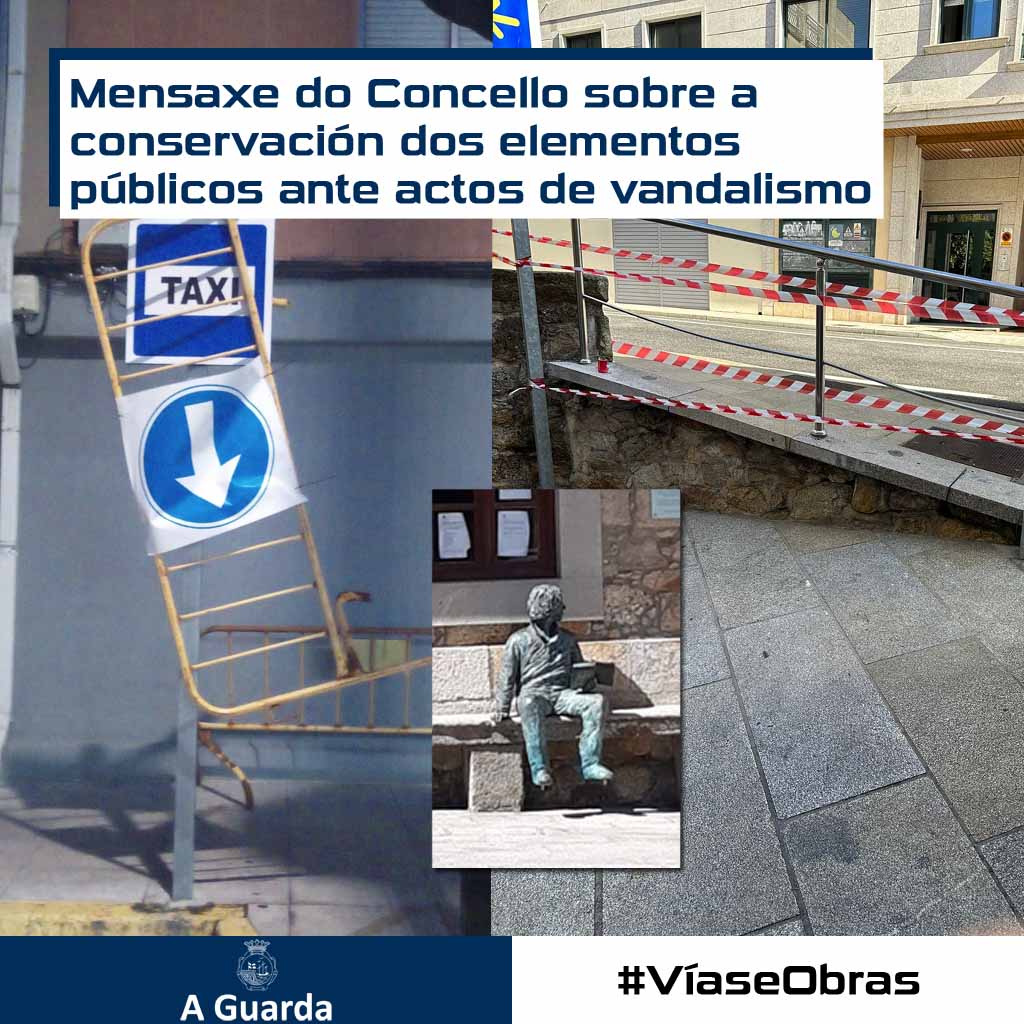 Mensaxe do Concello sobre a conservación dos elementos públicos ante actos de vandalismo