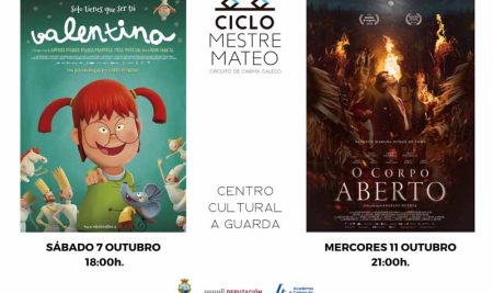 Outubro abre a programación cultural na Guarda da man de dos grandes filmes galegos “Valentina” e “O Corpo Aberto”