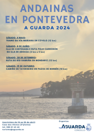O vindeiro martes 16 de abril abre o prazo de inscrición para as Andainas do Concello da Guarda 2024 en Pontevedra