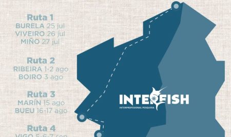 Unha foodtruck ofrece degustacións de balde de peixe espada, marraxo e quella na Guarda