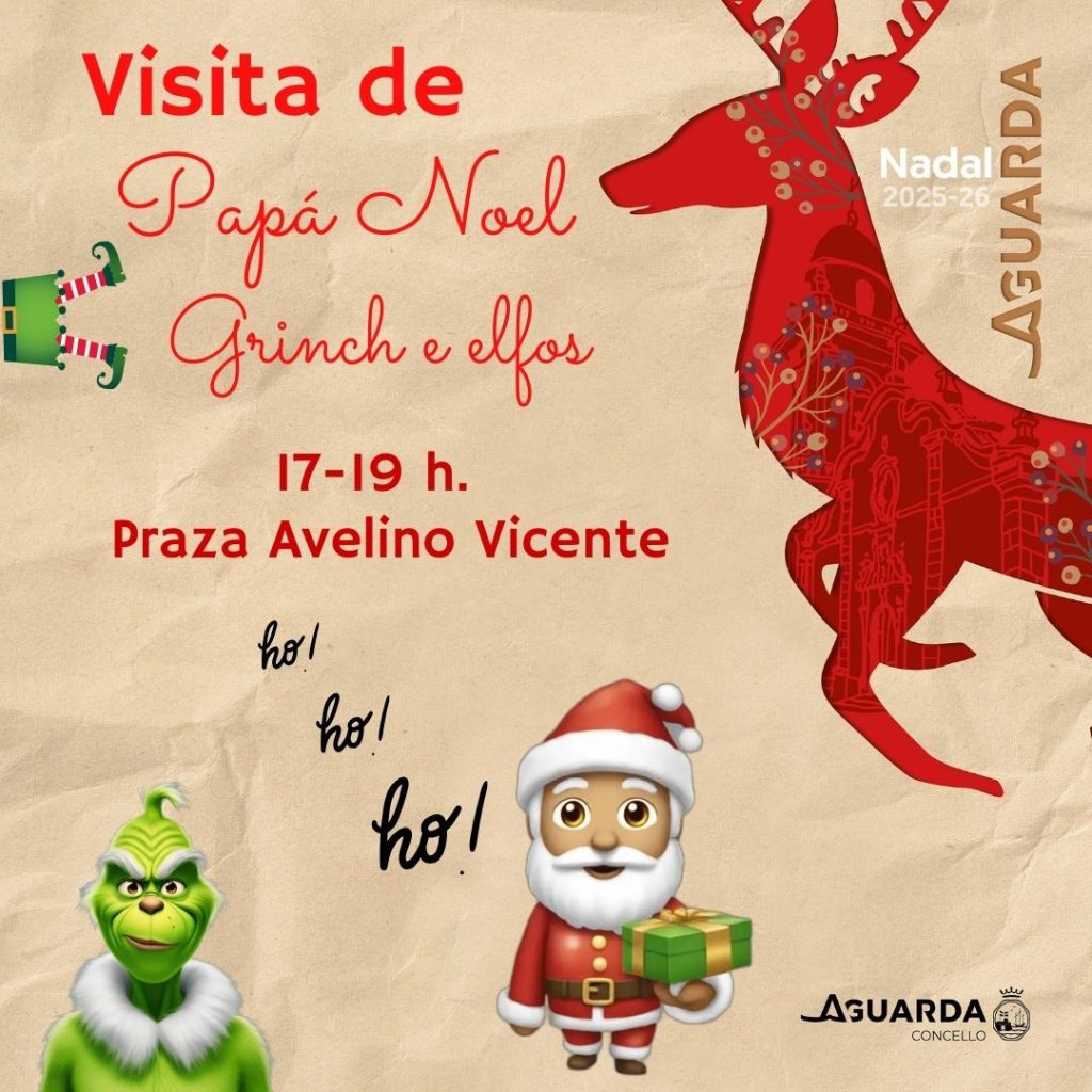 Papá Noel fará unha parada na Guarda o próximo luns