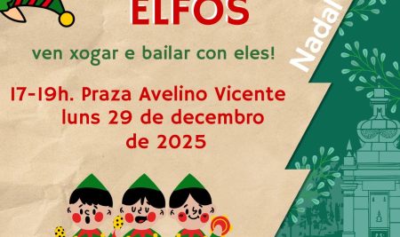 Os elfos do Nadal pasarán unha tarde de xogos na Guarda