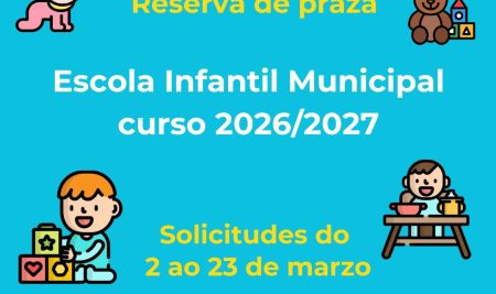 A Escola Infantil Municipal abre a reserva de prazas do curso que vén do 2 ao 23 de marzo