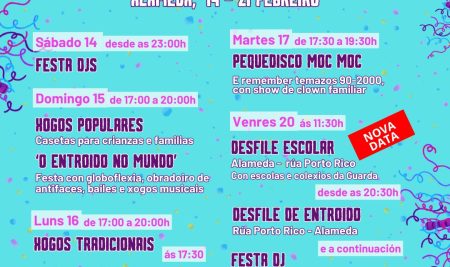 O desfile escolar de Entroido ten nova data: 20 de febreiro