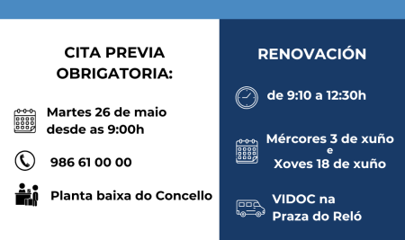 O VIDOC volve á Guarda en xuño para a renovación e expedición do DNI e pasaporte