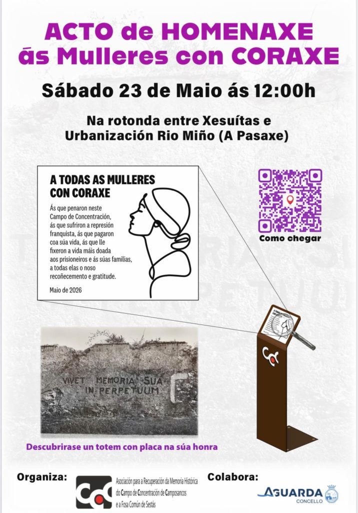 A Asociación para a Recuperación da Memoria Histórica (ARMH) do Campo de Concentración de Camposancos e Fosa Común de Sestás organiza unha homenaxe ás