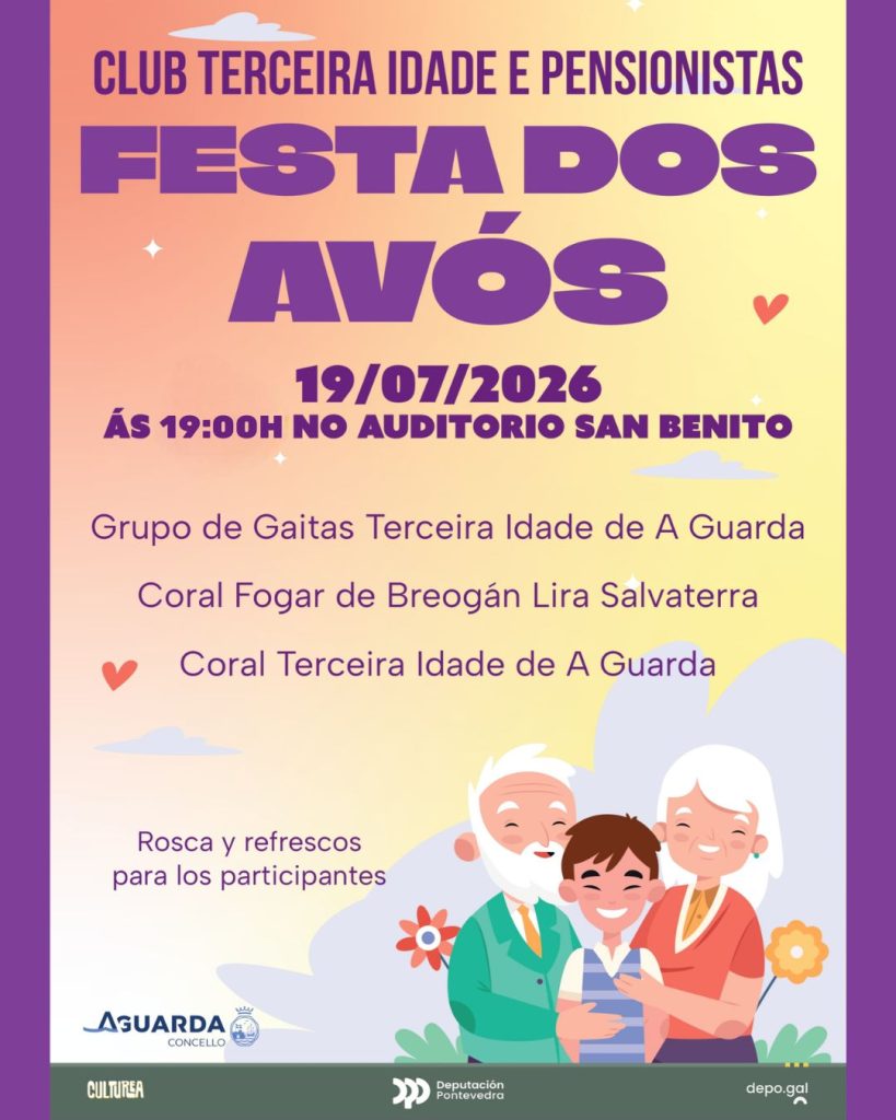 A Guarda celebra este domingo a Festa dos Avós no Auditorio de San Benito