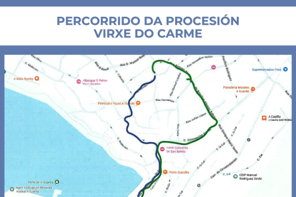 PERCORRIDO PROCESIÓN VIRXE DO CARME
