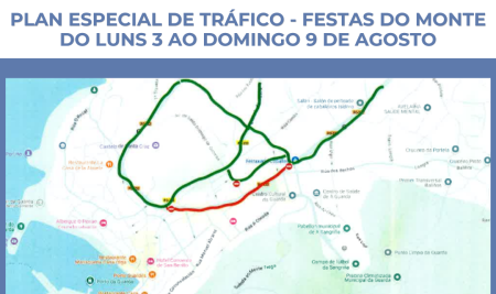 A Policía Local da Guarda informa do Plan Especial de Tráfico con motivo das Festas do Monte 2026