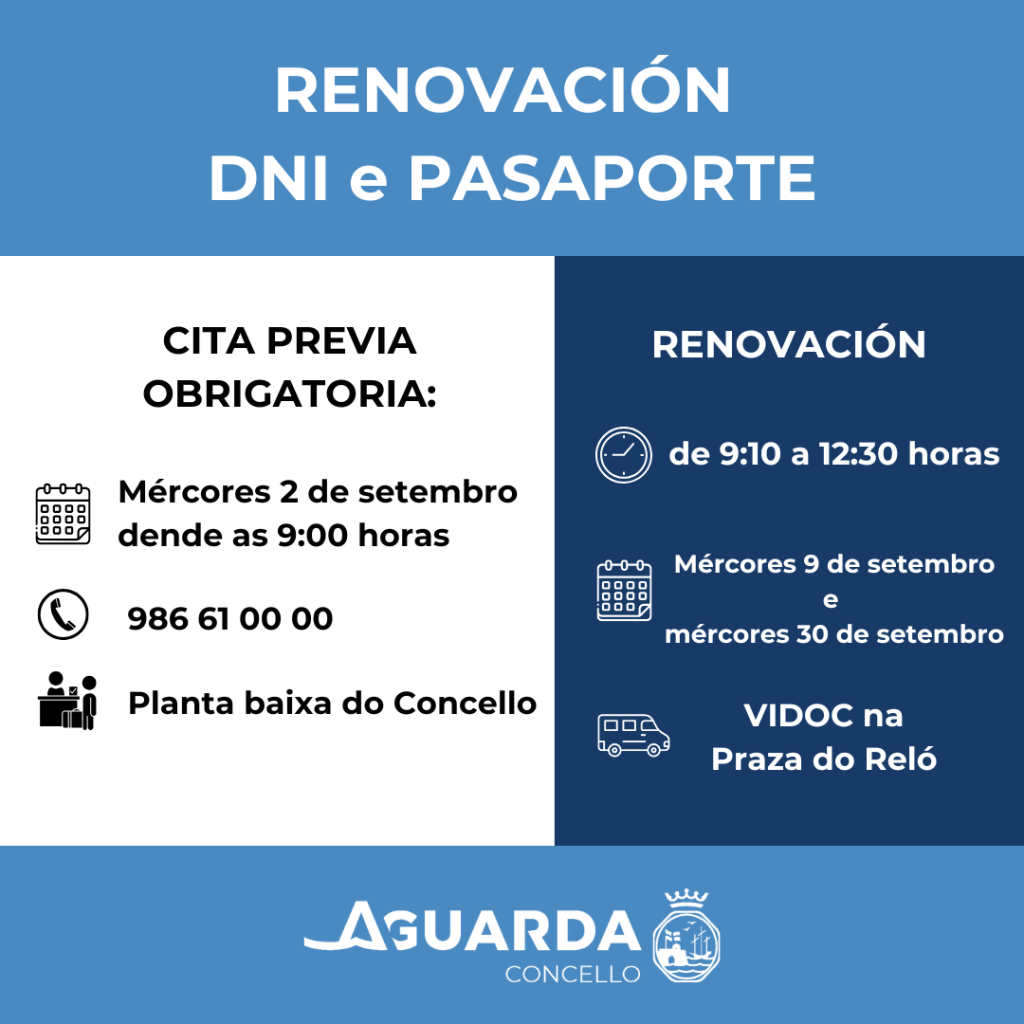 O VIDOC volve á Guarda en setembro para a renovacióndo DNI e Pasaporte
