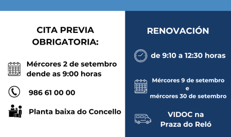 O VIDOC volve á Guarda en setembro para a renovacióndo DNI e Pasaporte