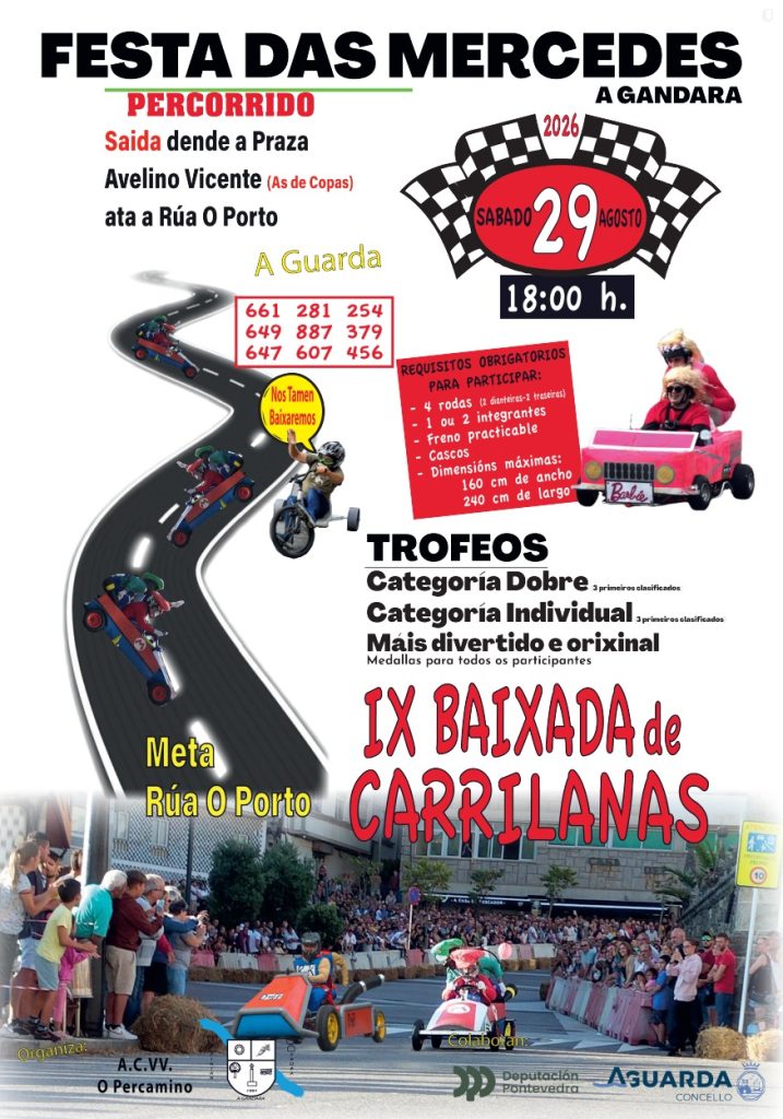 Os deseños e a creatividade sobre rodas serán protagonistas este sábado na Guarda coa IX Baixada de Carrilanas