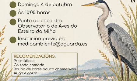 O Concello da Guarda conmemora o día mundial das aves cun roteiro ornitolóxico polo Esteiro do Miño