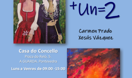 A Casa do Concello acollerá a exposición de pintura “Unha + Un = 2” de Carmen Prado e Xesús Vázquez